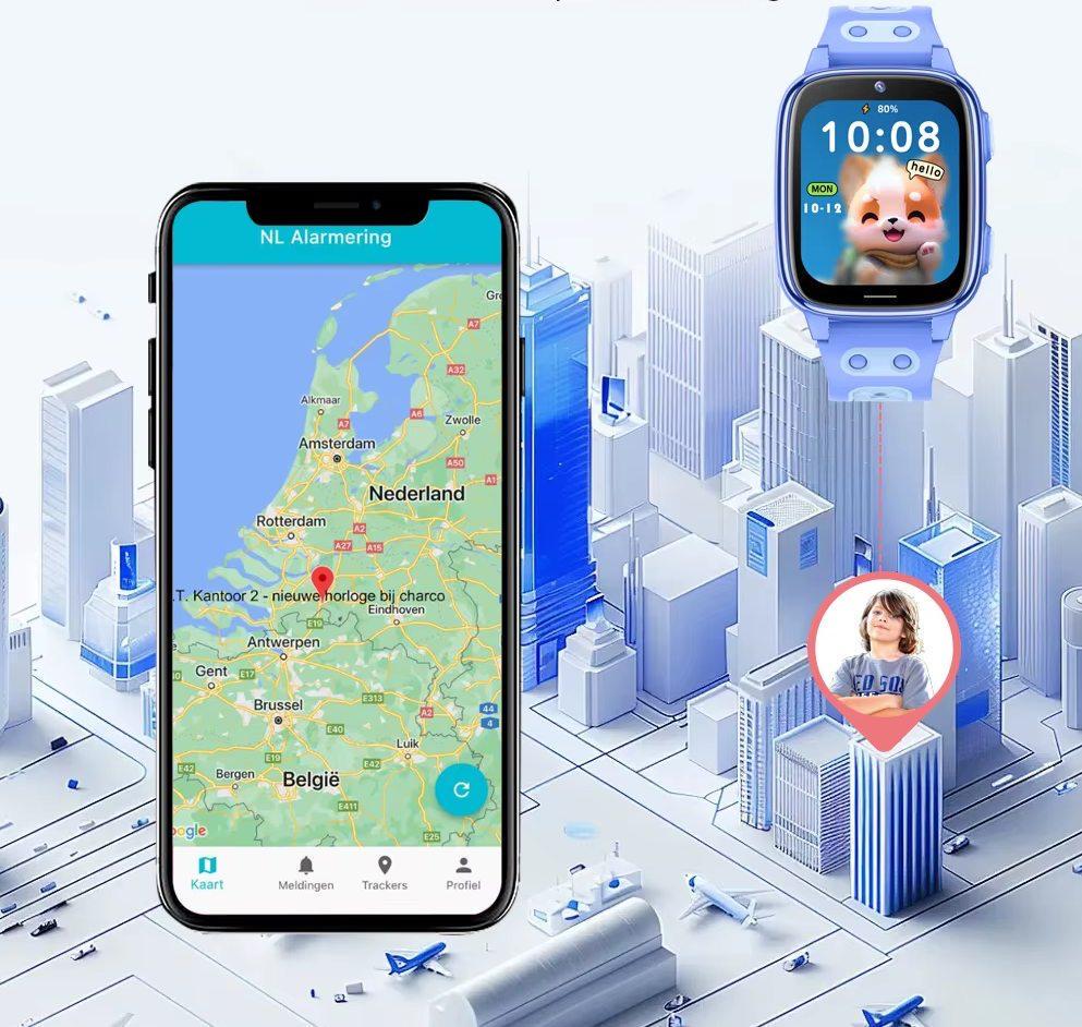 Розумний годинник-телефон для дітей 4G Lemfo D57 з SIM-картою, GPS геолокацією, відеозв'язком та кнопкою SOS Фіолетовий (757874678) - фото 14