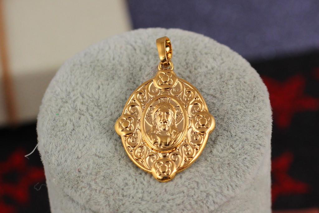 Ладанка Xuping Jewelry Иисус с выступами 3 см Золотистый