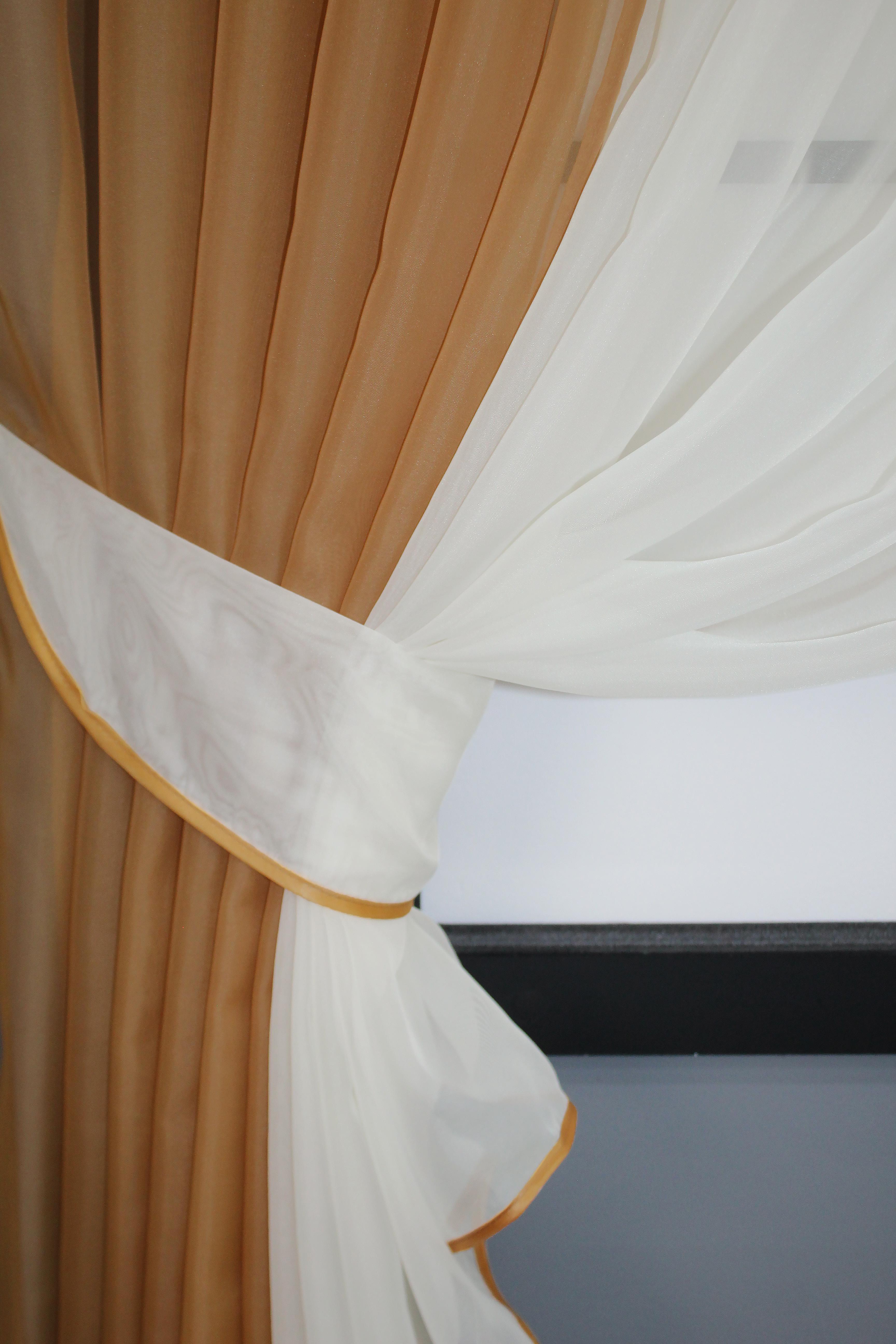 Шторки кухонні VR-Textil № 096к з підв'язками 400х170 см Кавовий/Молочний (52-0685) - фото 3 Шторки кухонні VR-Textil № 096к з підв'язками 400х170 см Кавовий/Молочний (52-0685) - фото 3