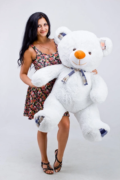 М'яка іграшка Великий ведмідь плюш/синтепон/холофайбер 160 см Білий (10950655) М'яка іграшка Великий ведмідь плюш/синтепон/холофайбер 160 см Білий (10950655)