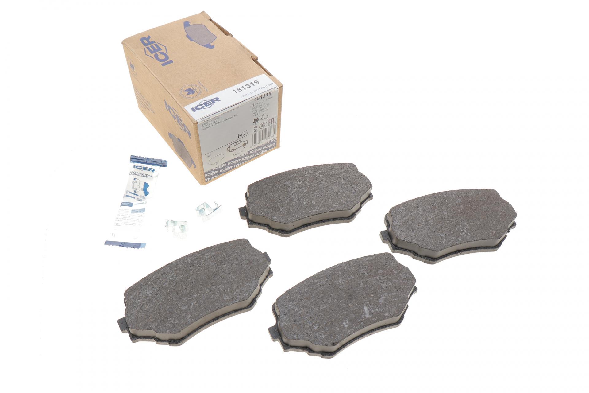 Колодки тормозные передние ICER 181319 Suzuki Grand Vitara 98-05/Vitara 88-98