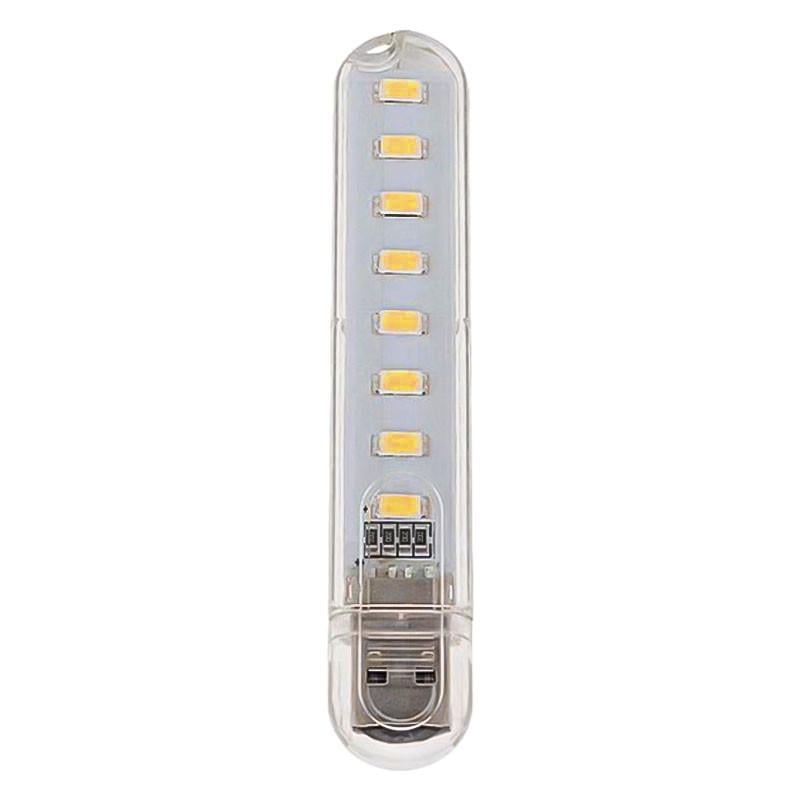 Лампа світлодіодна Lesko H1926-8 LED USB для повербанка/ноутбука (13393579)