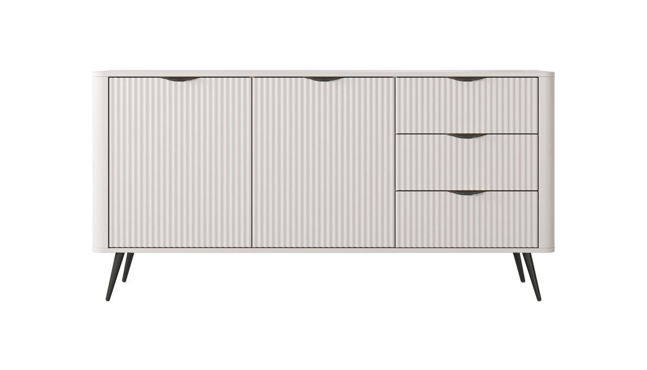 Комод Perfect Home Lante 2D3S/163 2-дверный с 3 ящиками и черными ножками Бежевый (PFH-091177) - фото 5 Комод Perfect Home Lante 2D3S/163 2-дверный с 3 ящиками и черными ножками Бежевый (PFH-091177) - фото 5