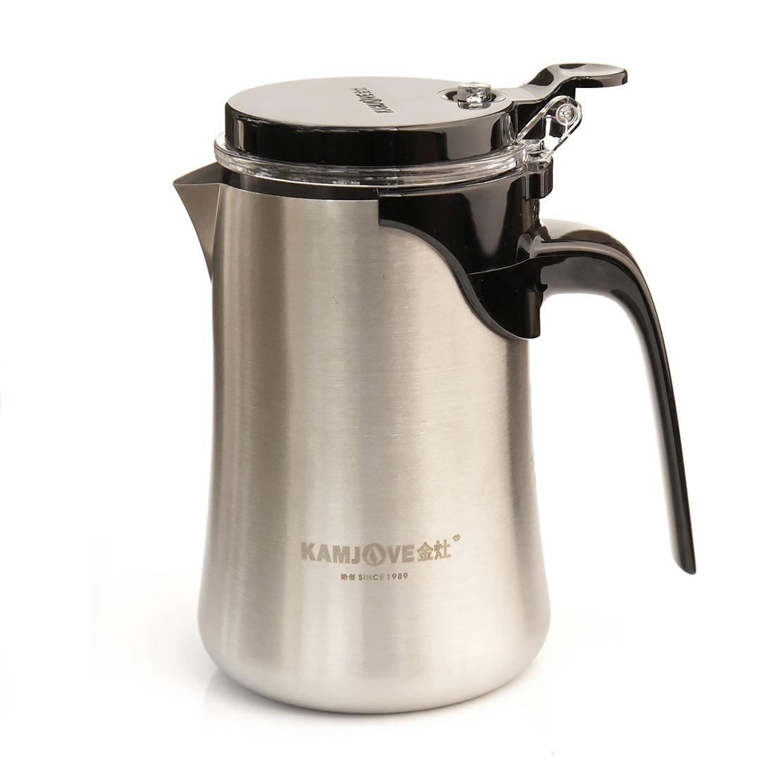 Чайник-тіпод гунфу Kamjove ТО-650E з внутрішньою колбою/кнопкою нержавіюча сталь 650 мл (957)