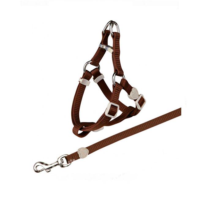 Поводок и шлея для кошек Trixie Premium 26-37 см 10 мм 1,2 м Коричневый (4011905418919)