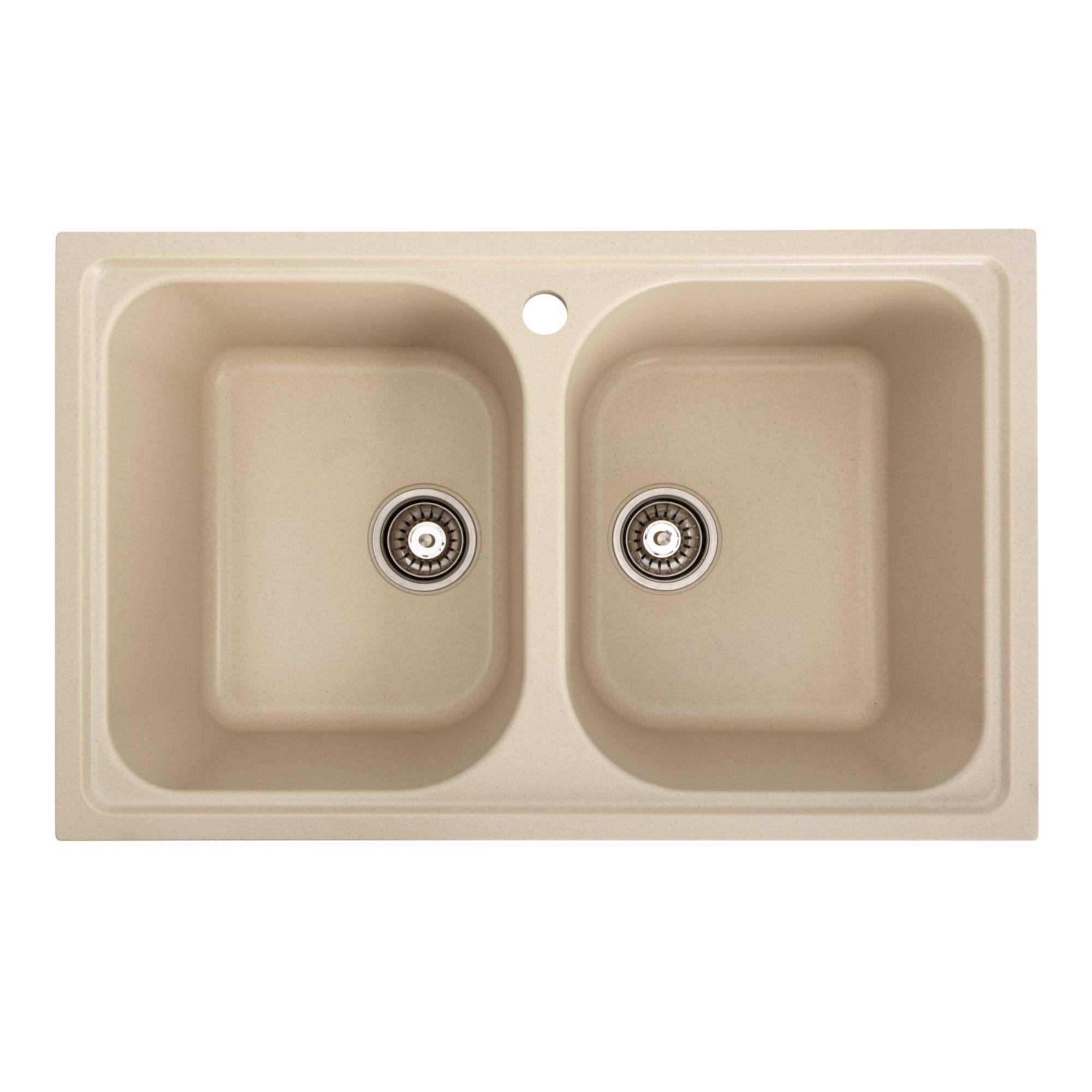 Мойка для кухни гранитная Platinum 7950 Equatoria Айвори глянцевая Мойка для кухни гранитная Platinum 7950 Equatoria Айвори глянцевая