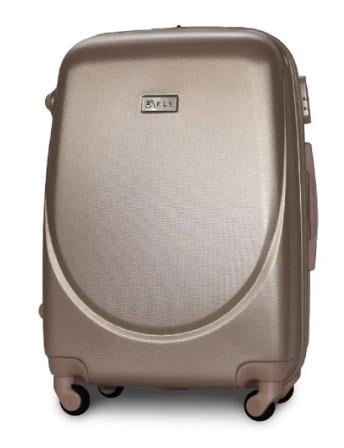 Чемодан пластиковый Fly 310 S на 4 колесах Шампань (CEKRBFL310SM4SHA) - фото 1