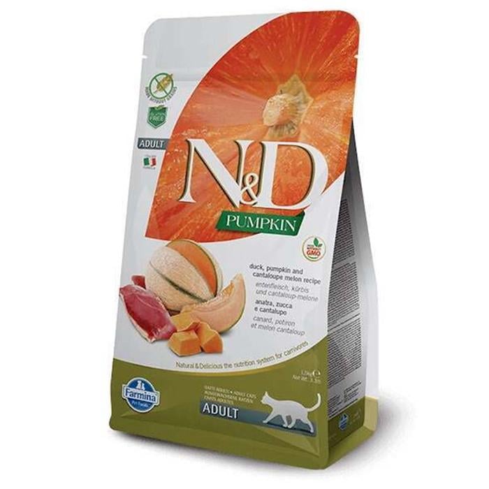 Корм сухий беззерновий Farmina Cat N&D Gгain Free Pumpkin Duck & Cantaloupe Adult з качкою та гарбузом для дорослих котів 1,5 кг (168805)