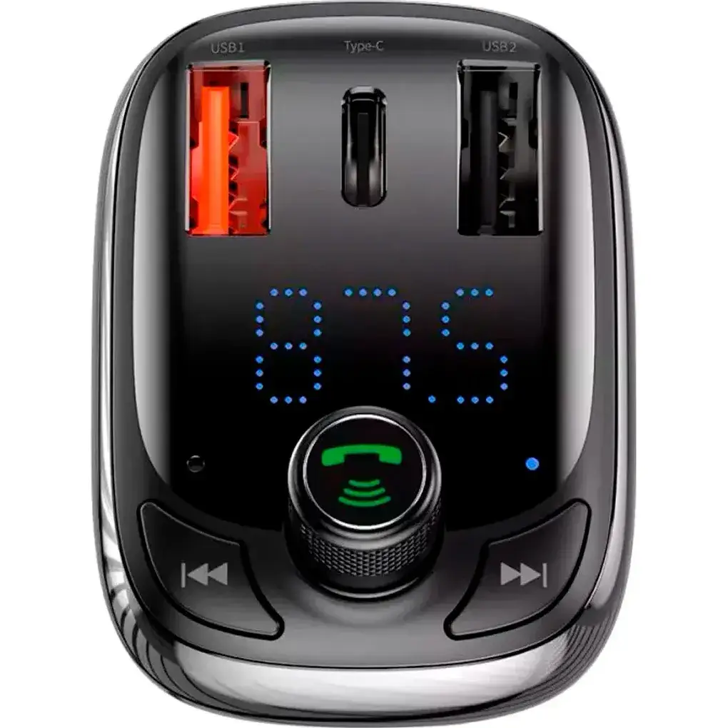 FM-трансмиттер BASEUS T Shaped S-13 Car Bluetooth MP3 Player PPS Fast Charger Edition CCMT000101 Black - фото 2