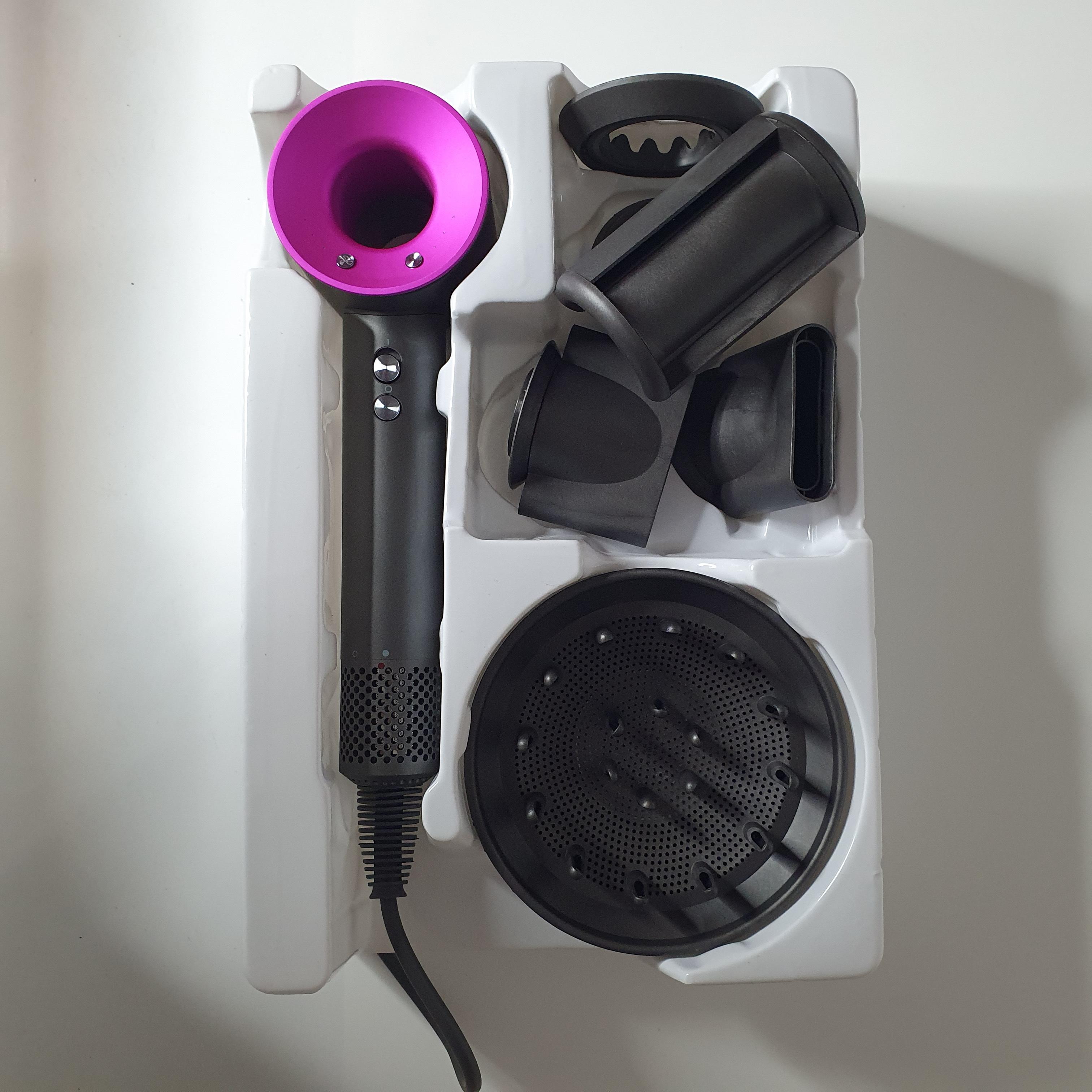 Фен для волосся професійний Super Hair Dryer 5в1 1600 Вт з насадками та дифузором Purple (DJ1-345) - фото 8