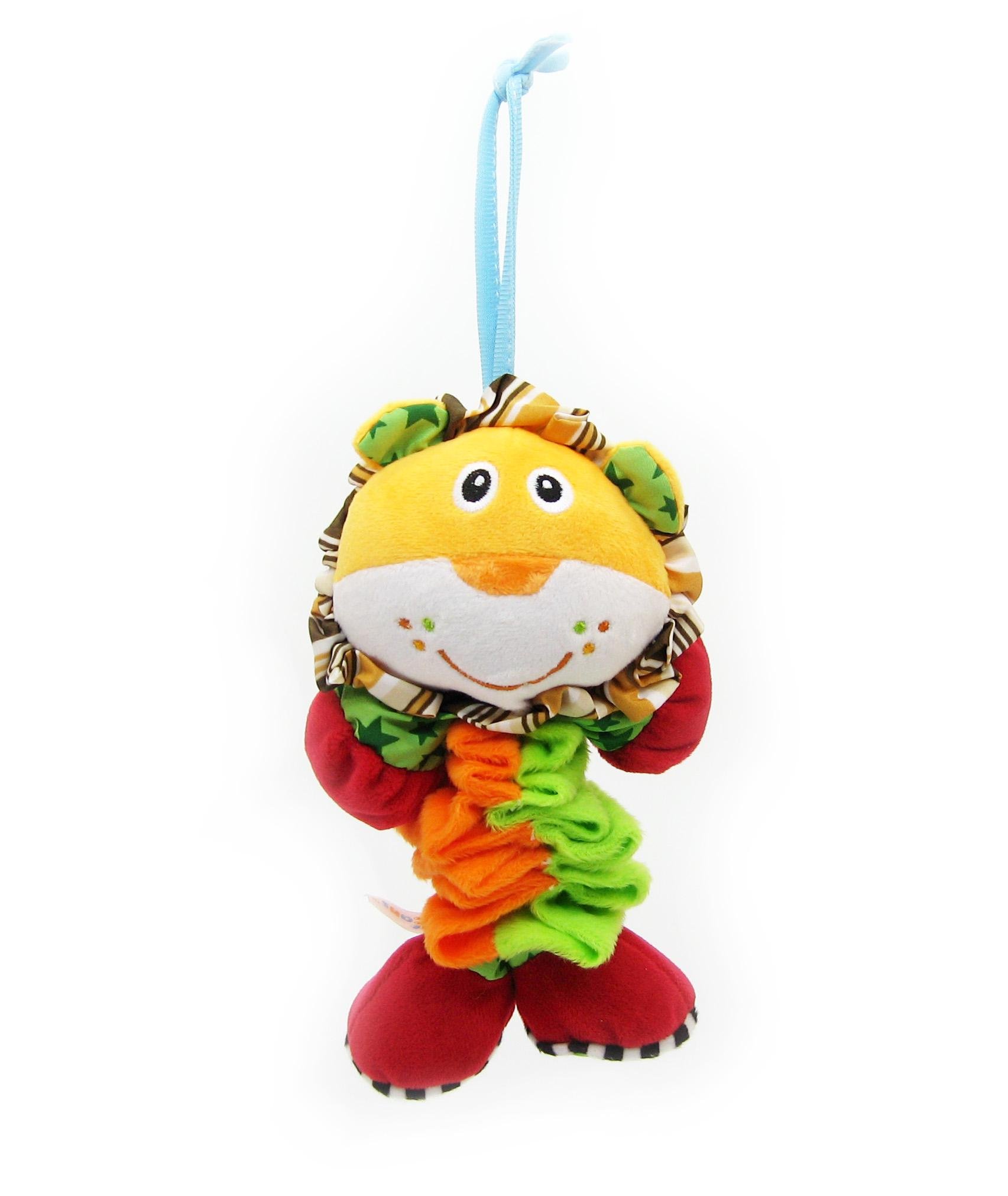 Погремушка-подвеска мягкая Львенок с заводным механизмом