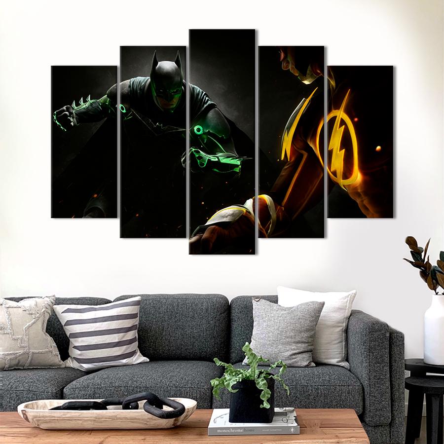 Настенний декор Бой Бэтмена с Флэшем 187x119 см (A157-5)