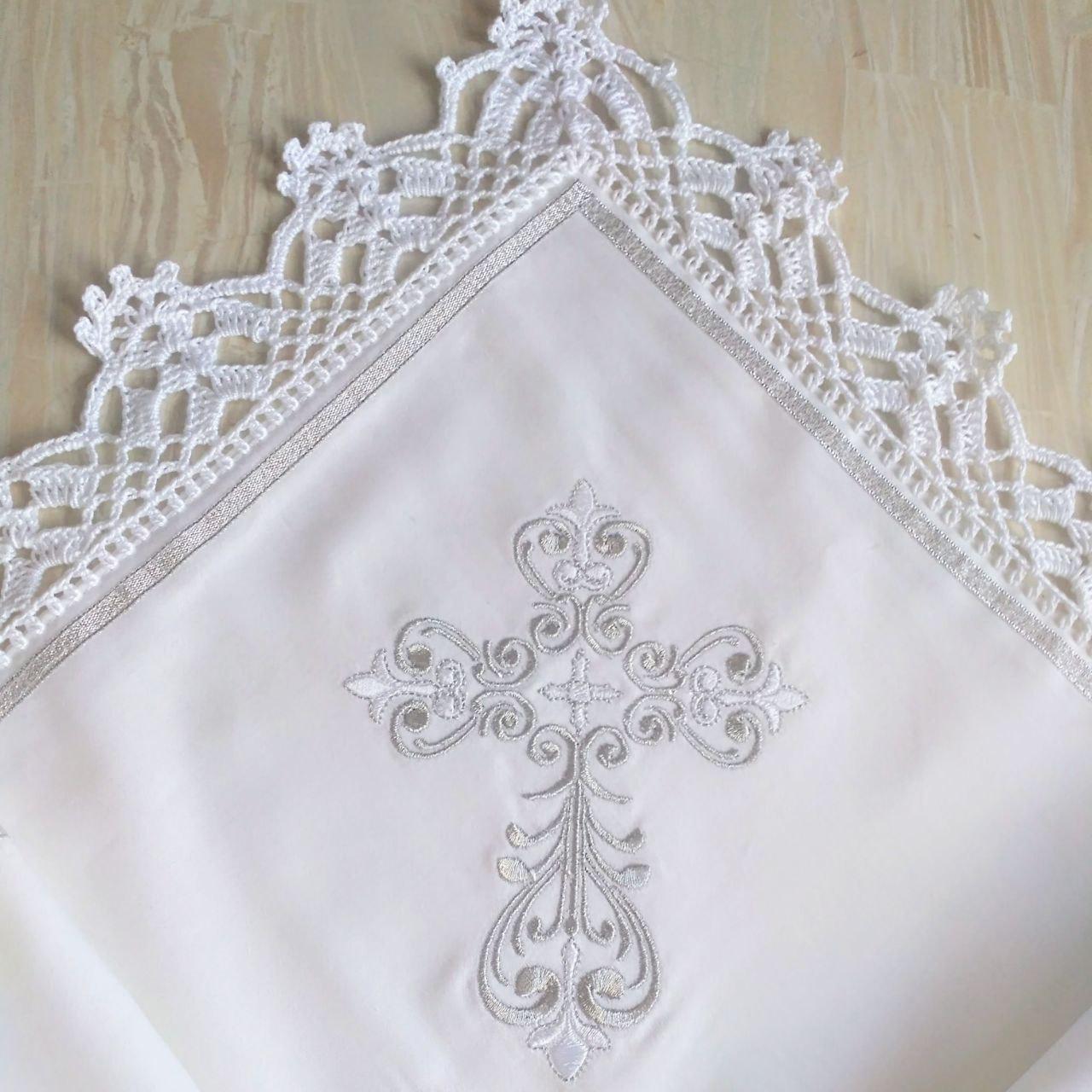 Крыжма крестильная Любовь Богородицы с кружевом (2181650498) - фото 6 Крыжма крестильная Любовь Богородицы с кружевом (2181650498) - фото 6