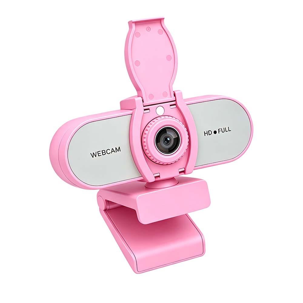 Веб-камера M5C 4K Ultra HD с автофокусом/встроенным микрофоном и USB Plug&Play Розовый