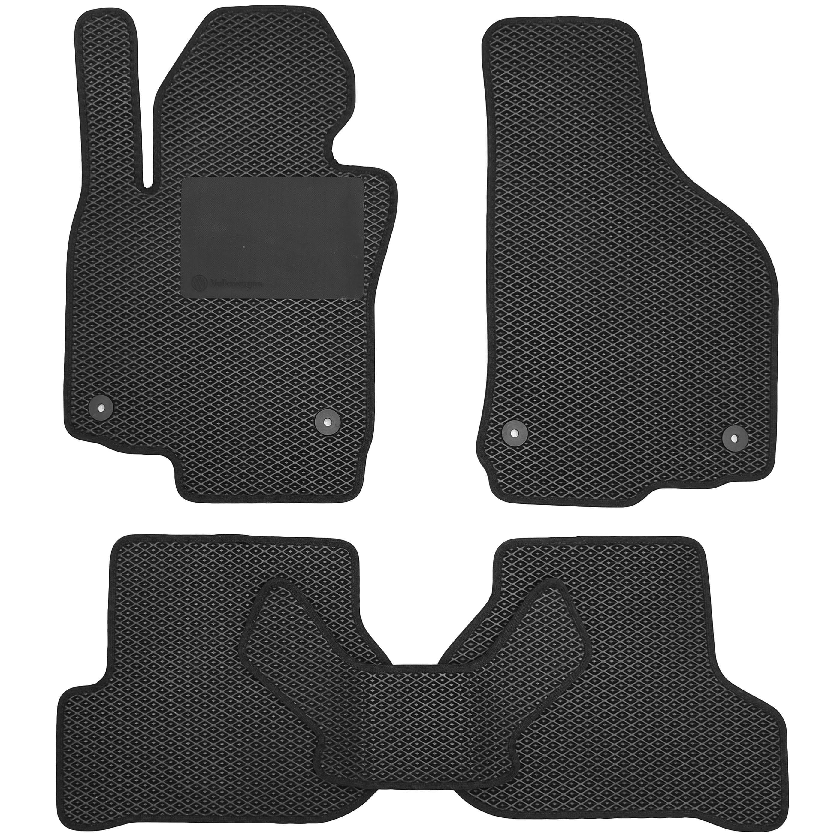 Коврики в салон для Volkswagen Golf VI '09-12 EVA-полимерные с подпятником  Kinetic Черный
