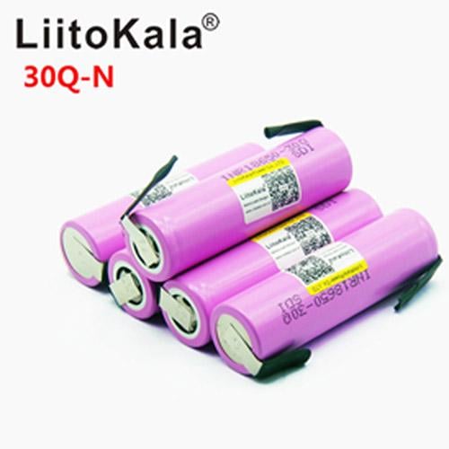 Акумулятор 18650 LiitoKala 30Q-N 3000 mAh з контактами під паяння - фото 2