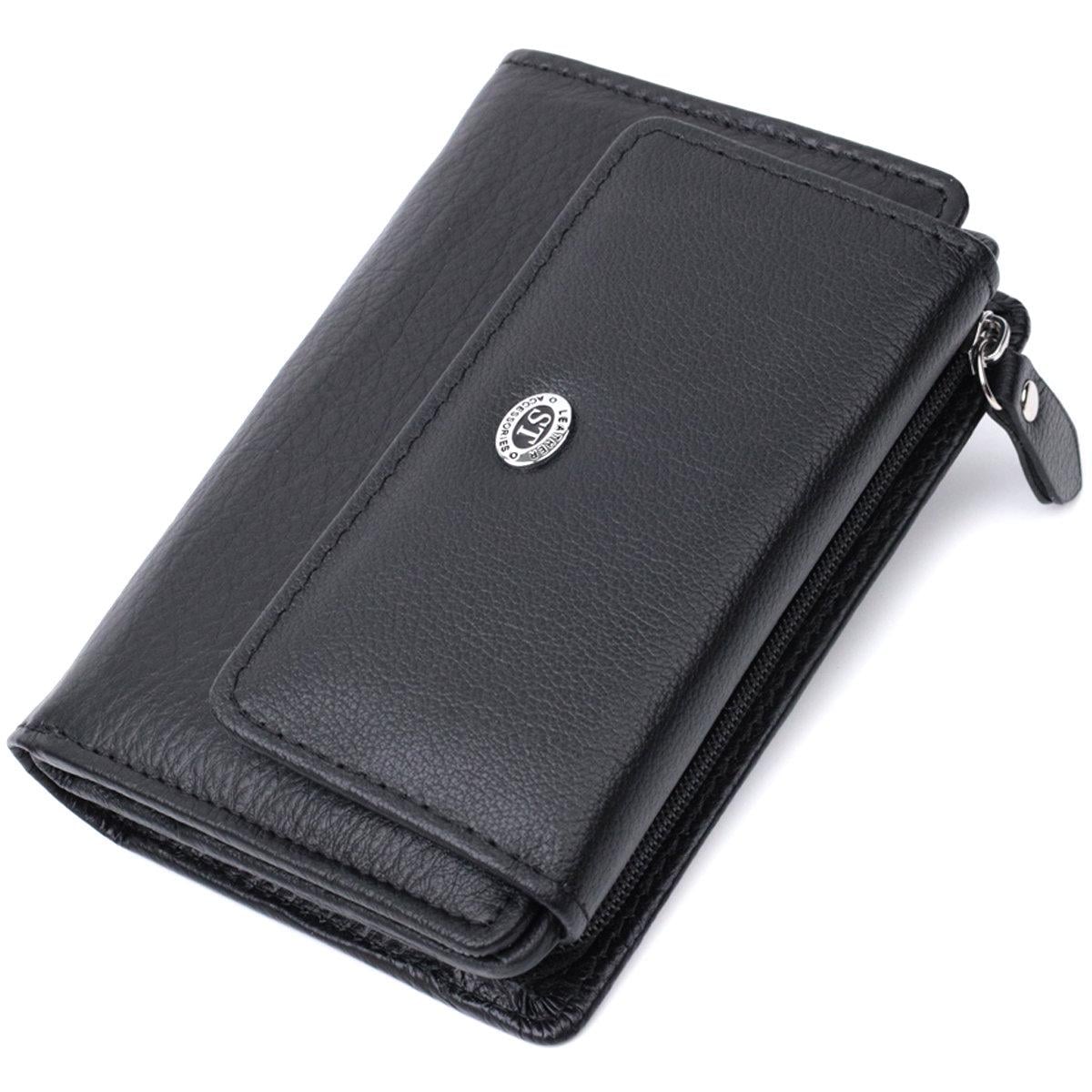 Кошелек женский ST Leather 22740 с монетницей из натуральной кожи Черный (168-136-22740)
