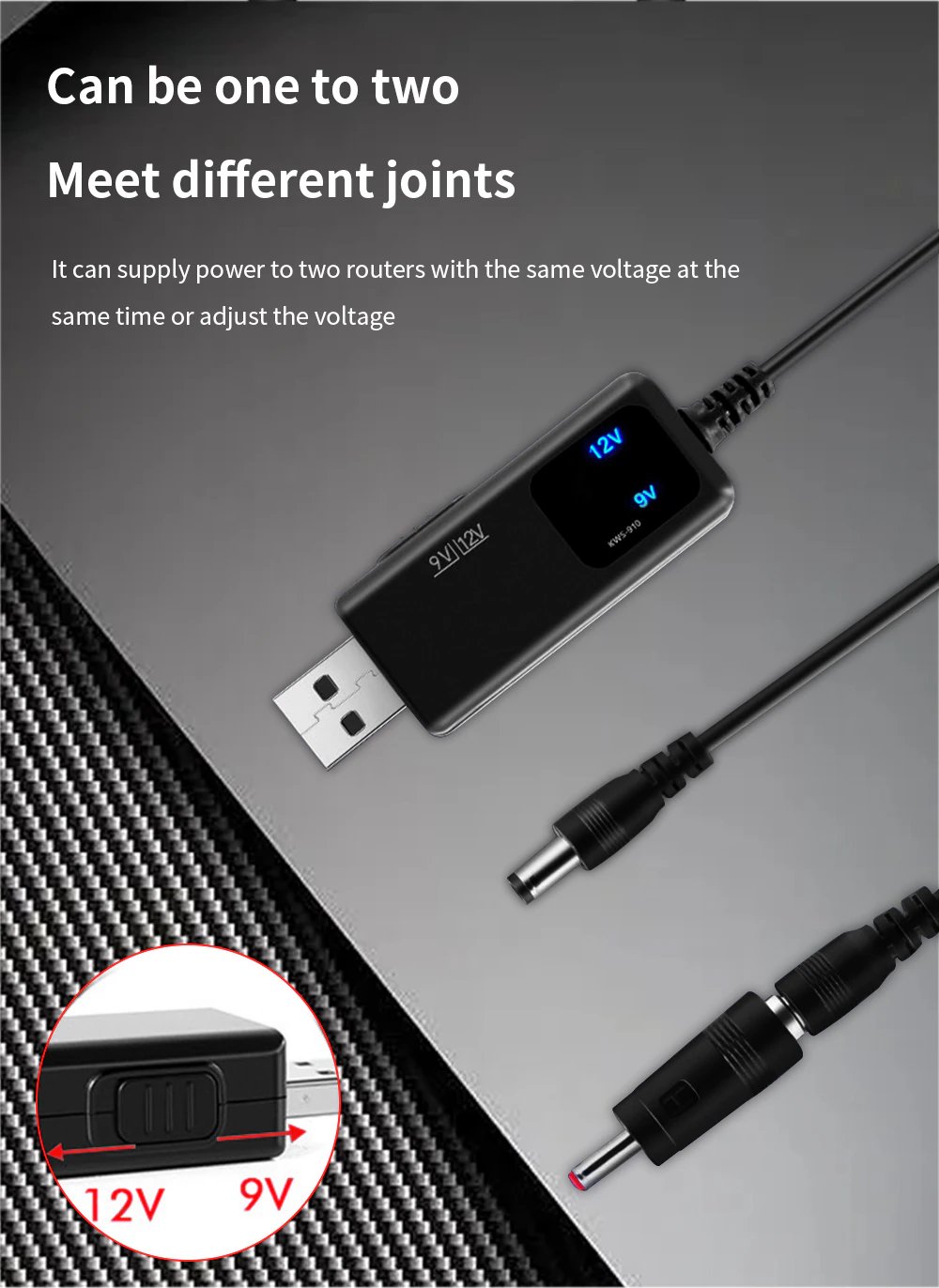 Кабель для роутера Tishric USB 5V to DC 9V-12V 3,5/5,5x2,1 для подключения к PowerBank - фото 6