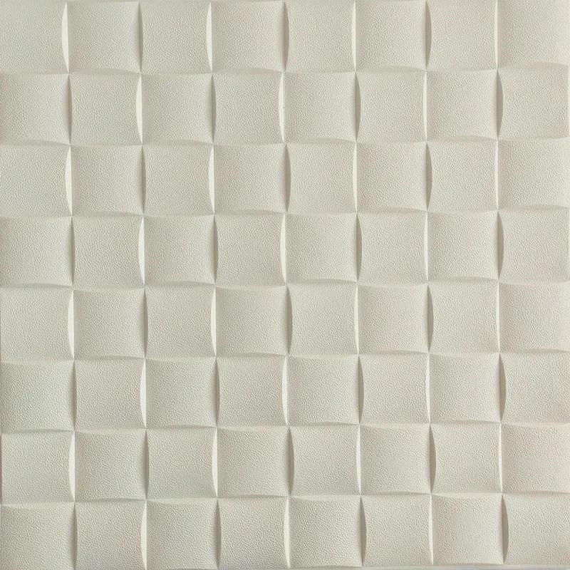 Панель самоклеящаяся 3D Sticker Wall звукоизоляционная 700x770x8 мм плетение Белый