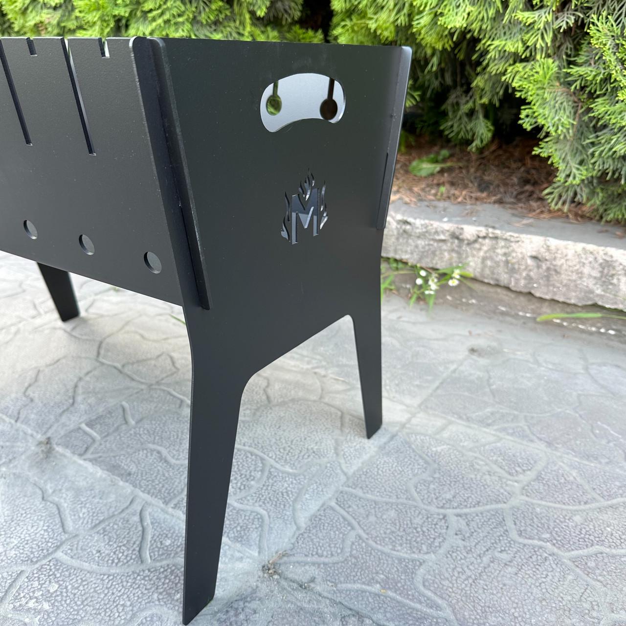 Мангал розбірний Metalzavod Фенікс на 8 шампурів 3 мм/54,5х32,3х40 см (MR8-3) - фото 5 Мангал розбірний Metalzavod Фенікс на 8 шампурів 3 мм/54,5х32,3х40 см (MR8-3) - фото 5