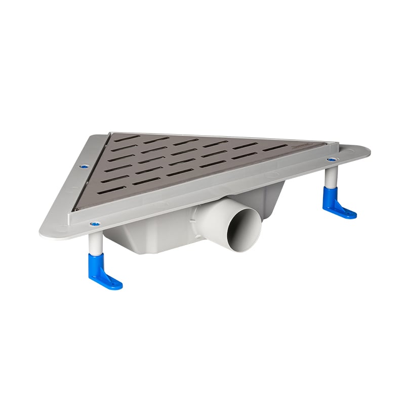 Душовий канал кутовий з матовою решіткою Styron Медіум STY-MM