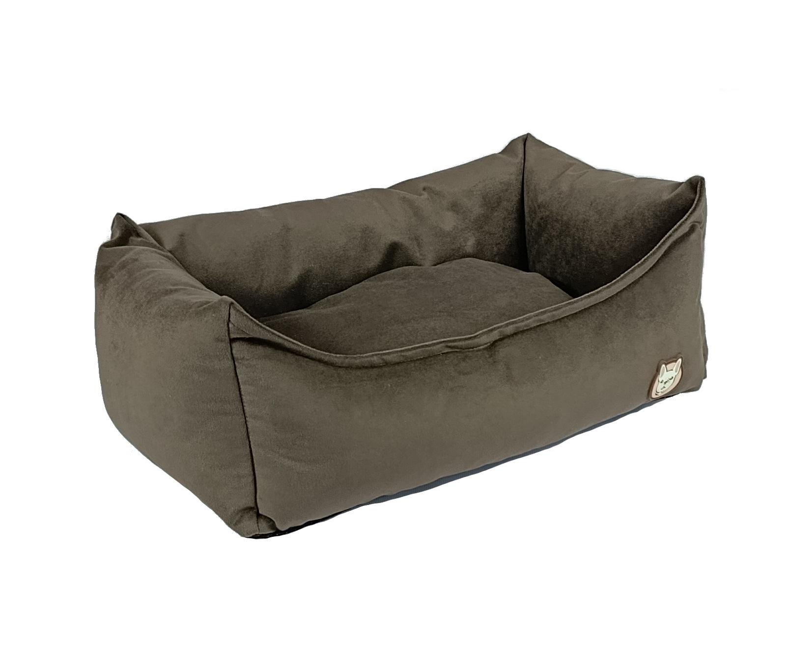 Лежак для собаки eGarden Velvet Lounge велюр 50x30х22 см Коричневый (6016)
