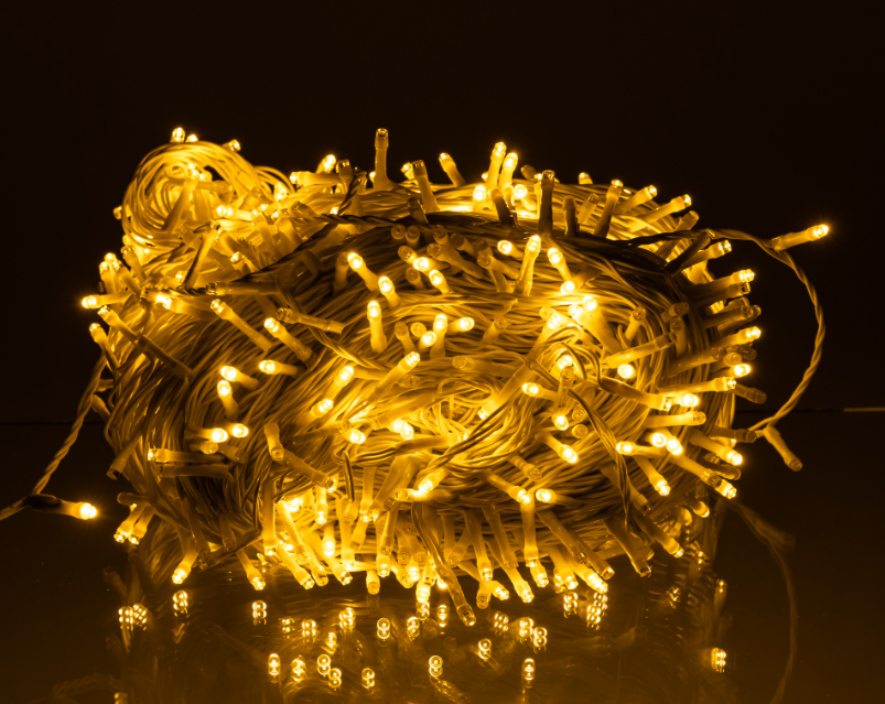 Гирлянда нить уличная 1000 LED 100 м от сети белая нить Желтый - фото 4 Гирлянда нить уличная 1000 LED 100 м от сети белая нить Желтый - фото 4
