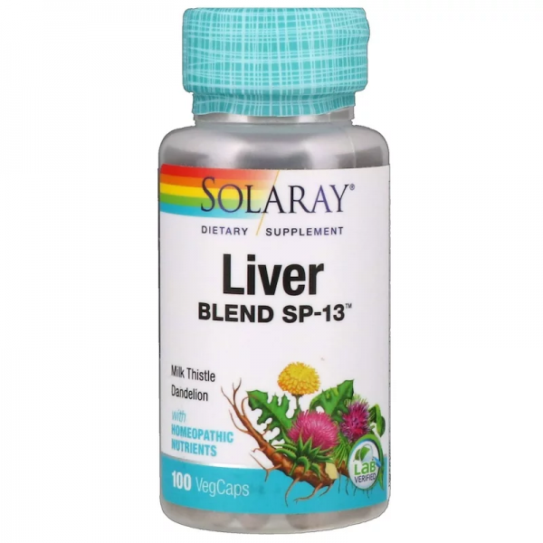 Комплекс для профілактики печінки Solaray Liver Blend SP-13 100 Veg Caps