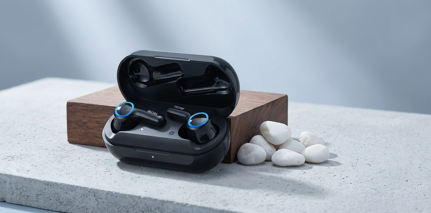 Навушники бездротові вакуумні TECNO Hipods H3 Bluetooth з мікрофоном в кейсі Чорний (4895180768019) - фото 6 Навушники бездротові вакуумні TECNO Hipods H3 Bluetooth з мікрофоном в кейсі Чорний (4895180768019) - фото 6