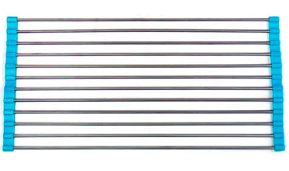 Сушилка-подставка Kitchen Drainboard для посуды многофункциональная складная Голубой
