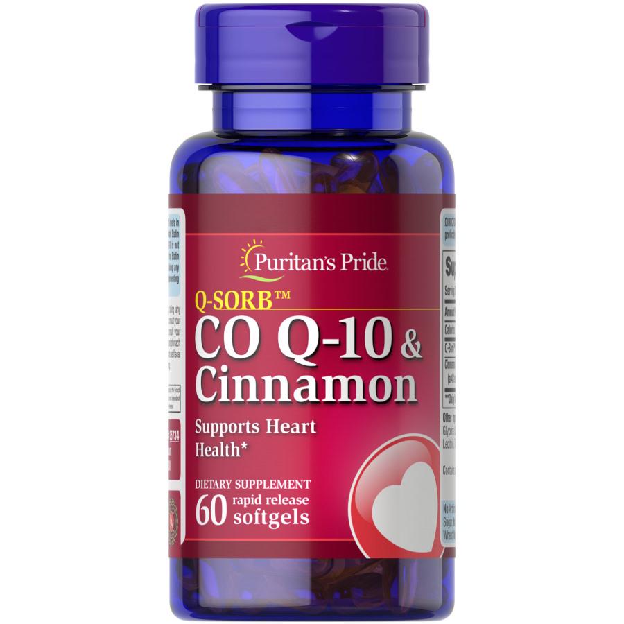 Натуральная добавка Puritan's Pride CO Q10 with cinamon 60 капс. (9490)