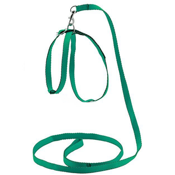 Шлейка/повідець Вісімка капронова 20-40/32-40 см 130 см Зелений (00000006976)