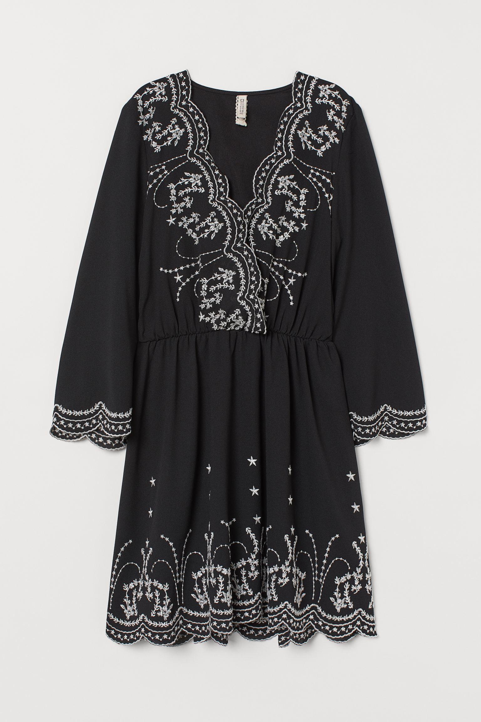 Платье H&M Узор р. 34 Черный (31037088680)