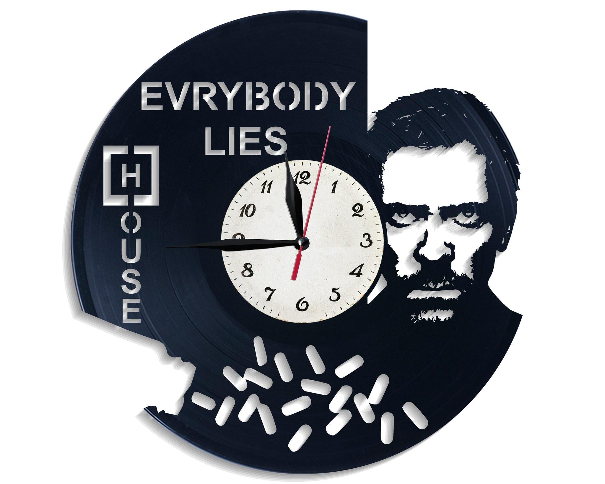 Часы настенные Dr House 2596 из виниловой пластинки