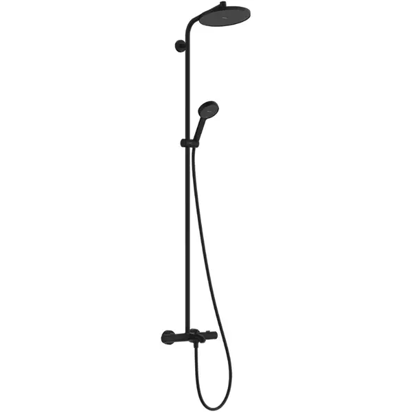 Душевая система Hansgrohe Activera S 240 1jet EcoSmart 28871670 с термостатом Ecostat Fine Черный матовый (35623987)