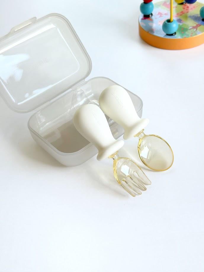 Набор детских приборов Heorshe ложка/вилка с 6 месяцев Белый (28056280)