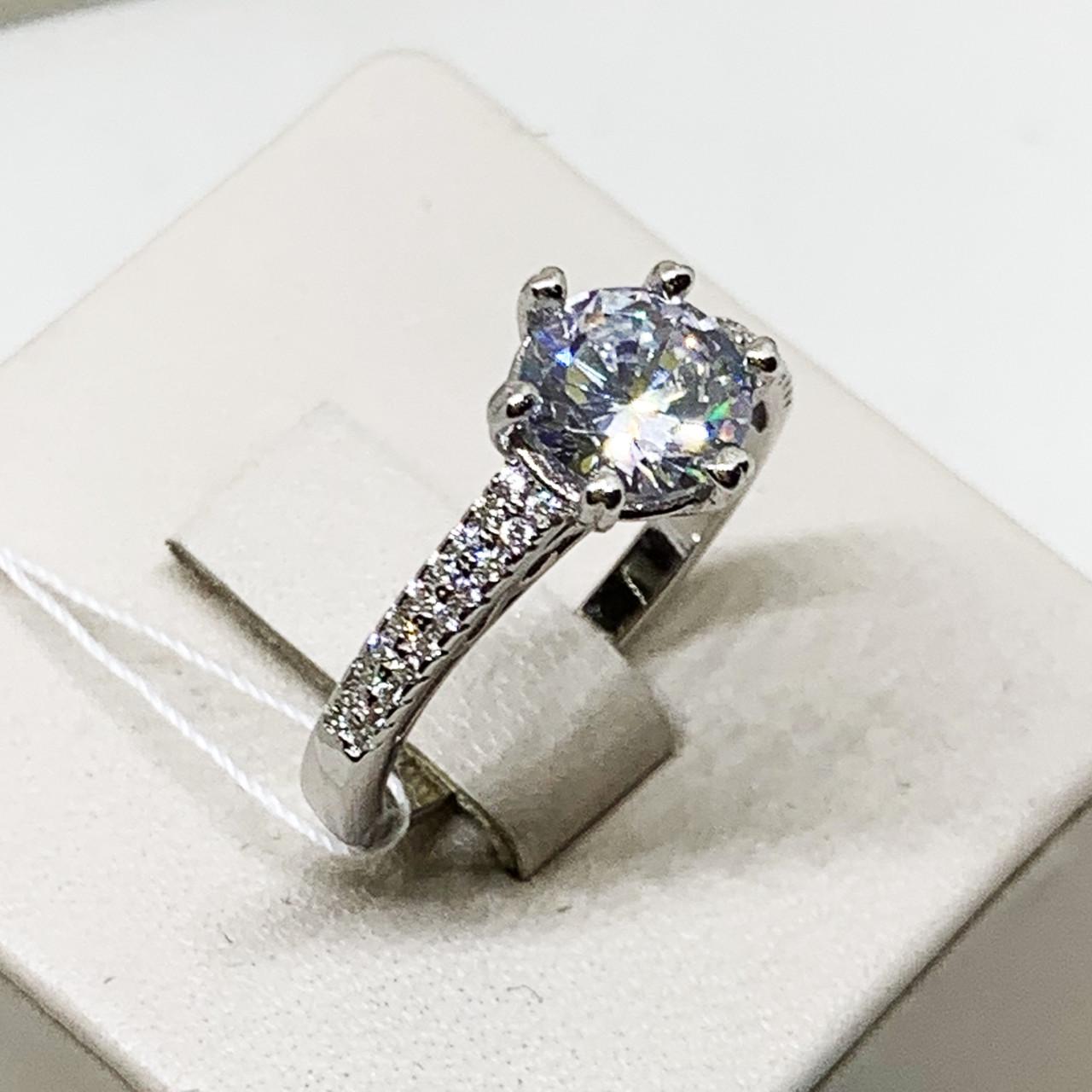 Кольцо серебряное с кубическим цирконием р. 16 3,94 г (1696461725)