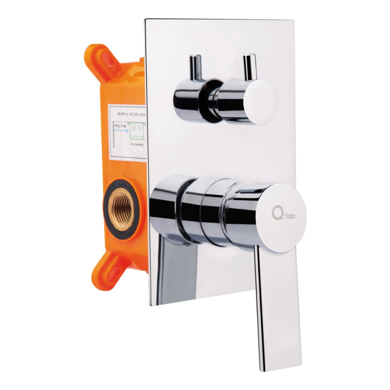 Смеситель скрытого монтажа для ванны Q-tap Form 010-22 SQ CRM (FRRS00036239)