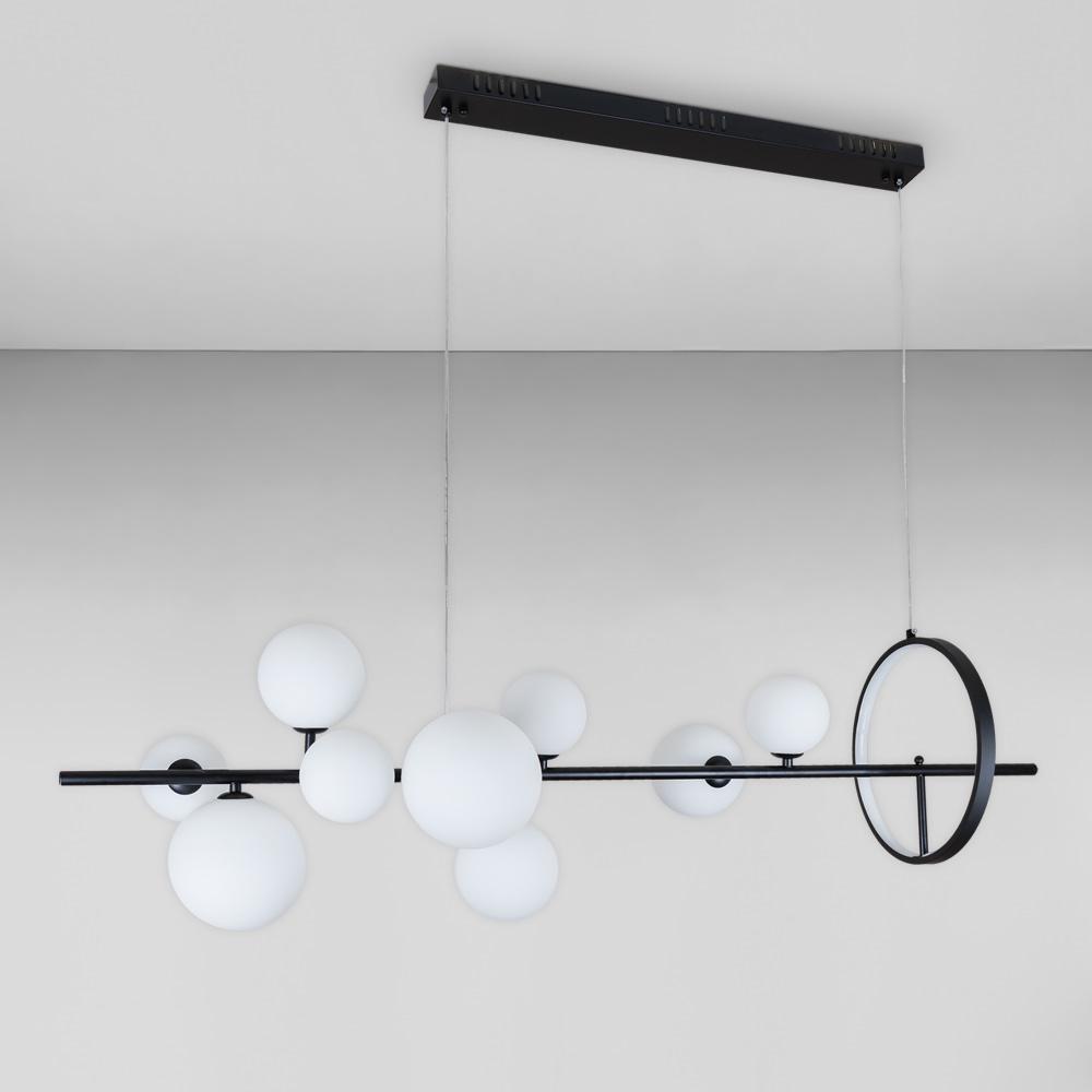 Люстра подвесная молекула Light House LS-17132-10 BK+WH Черный/Белый