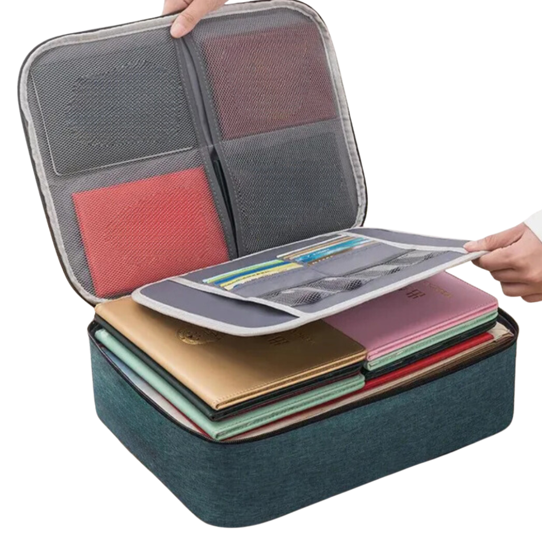 Органайзер туристический на молнии для документов на 2 отделения Темно-синий - фото 4 Органайзер туристический на молнии для документов на 2 отделения Темно-синий - фото 4