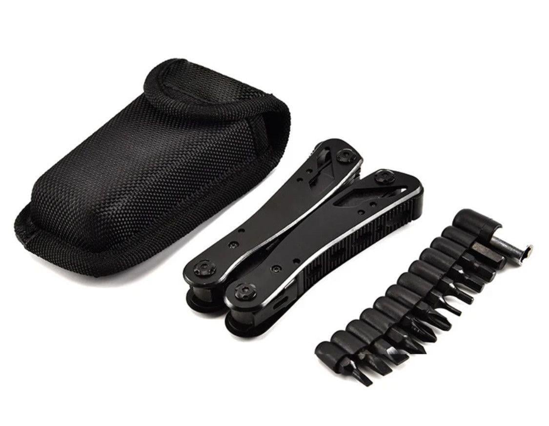 Мультитул туристический Koanni 19в1 из нержавеющей стали Черный (16)