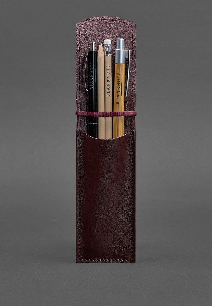 Чехол кожаный для ручек 1.0 Бордовый (A-027468) - фото 3 Чехол кожаный для ручек 1.0 Бордовый (A-027468) - фото 3