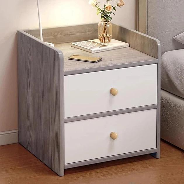 Тумба прикроватная STL-MD 76 с шухлядами 40х30х45 см Серо-белый (2847394698) - фото 3 Тумба прикроватная STL-MD 76 с шухлядами 40х30х45 см Серо-белый (2847394698) - фото 3