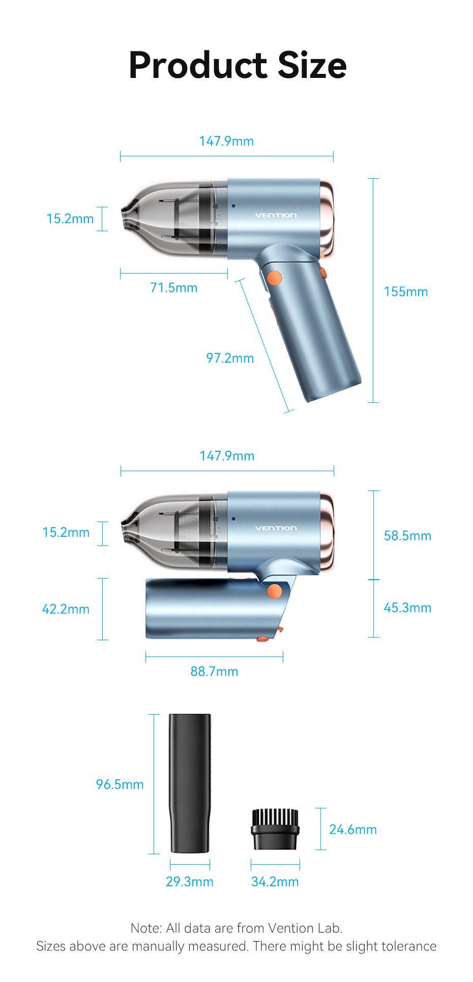 Автопилосос бездротовий Vention 70W 5000Pa Синій (KRAL0) - фото 9