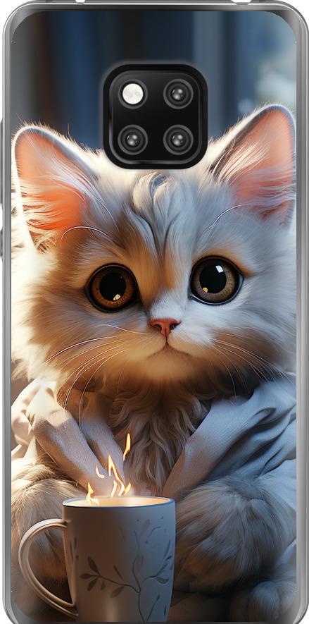 Чехол на Huawei Mate 20 Pro White cat (5646u-1567-42517) Чехол на Huawei Mate 20 Pro White cat (5646u-1567-42517)