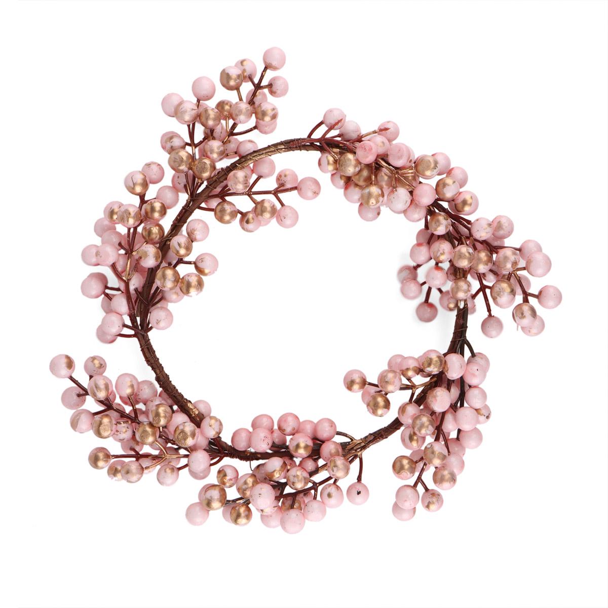 Венок новогодний с ягодами Elisey Зимняя ярмарка Лавандовый (ND-211-V-13)