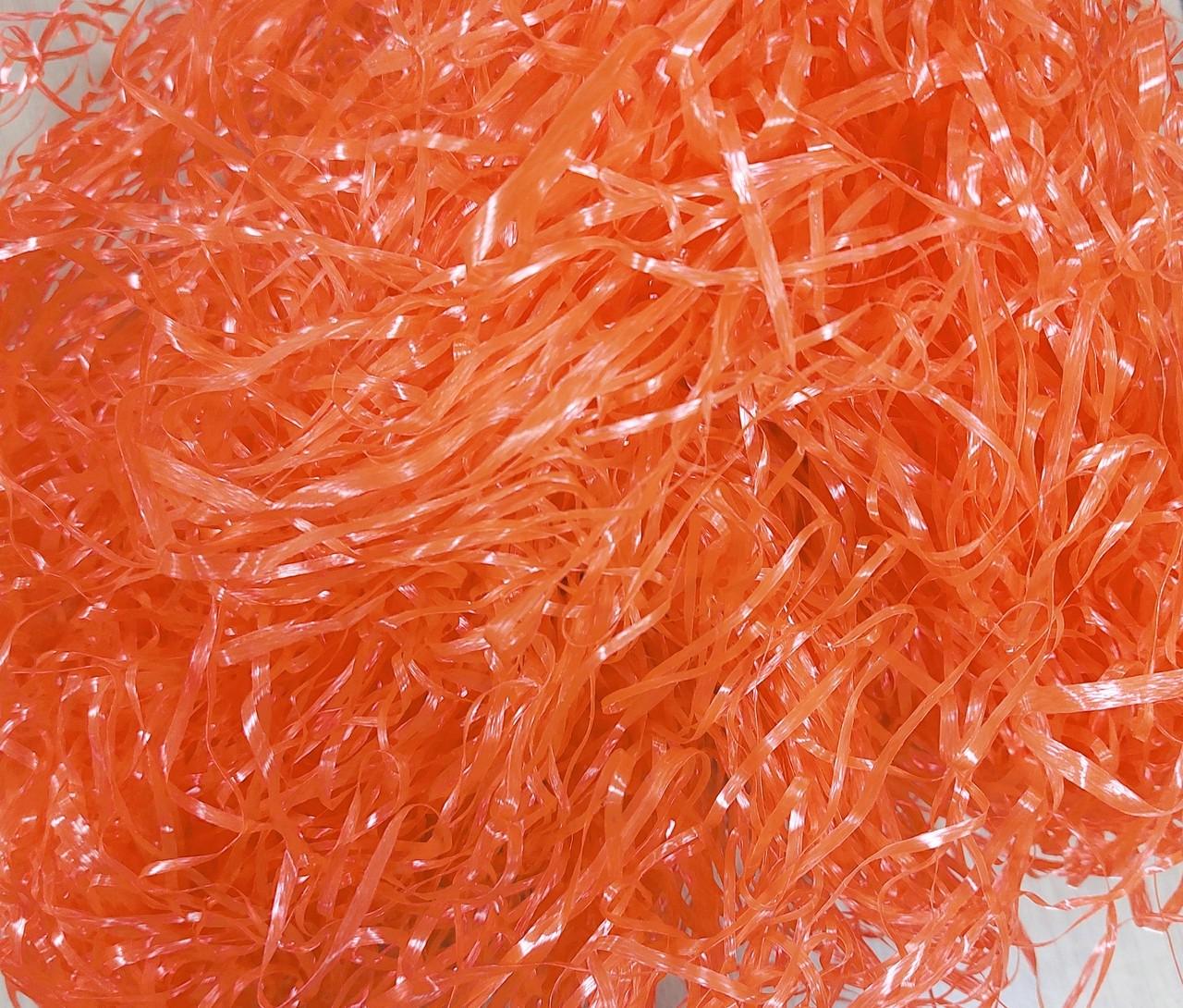 Наполнитель декоративный из полипропилена для подарочных коробок 30 г Orange