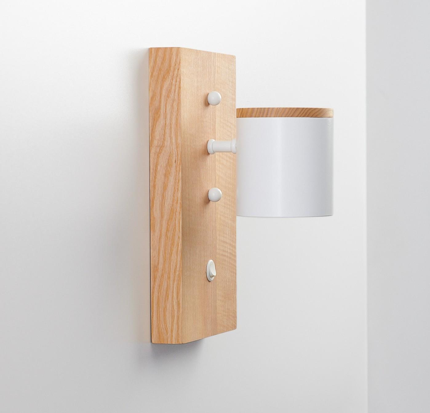 Настенный светильник с выключателем Gaff Design Белый (BRA1111) Настенный светильник с выключателем Gaff Design Белый (BRA1111)