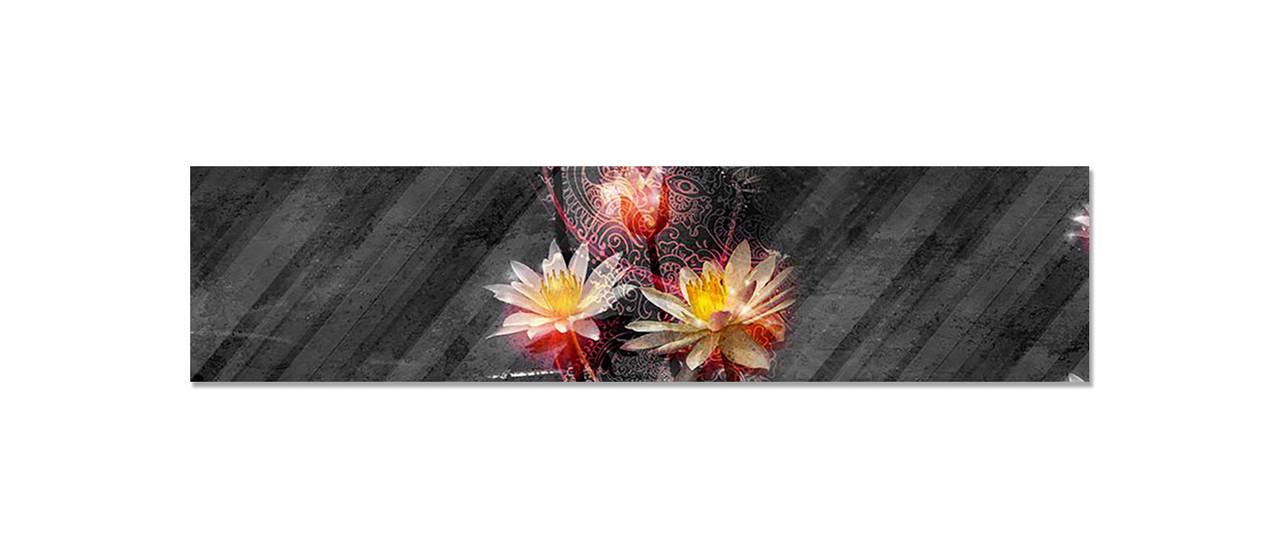 Наклейка виниловая на кухню Zatarga Лотос на Бетоне 600х2500 мм (1289776644)