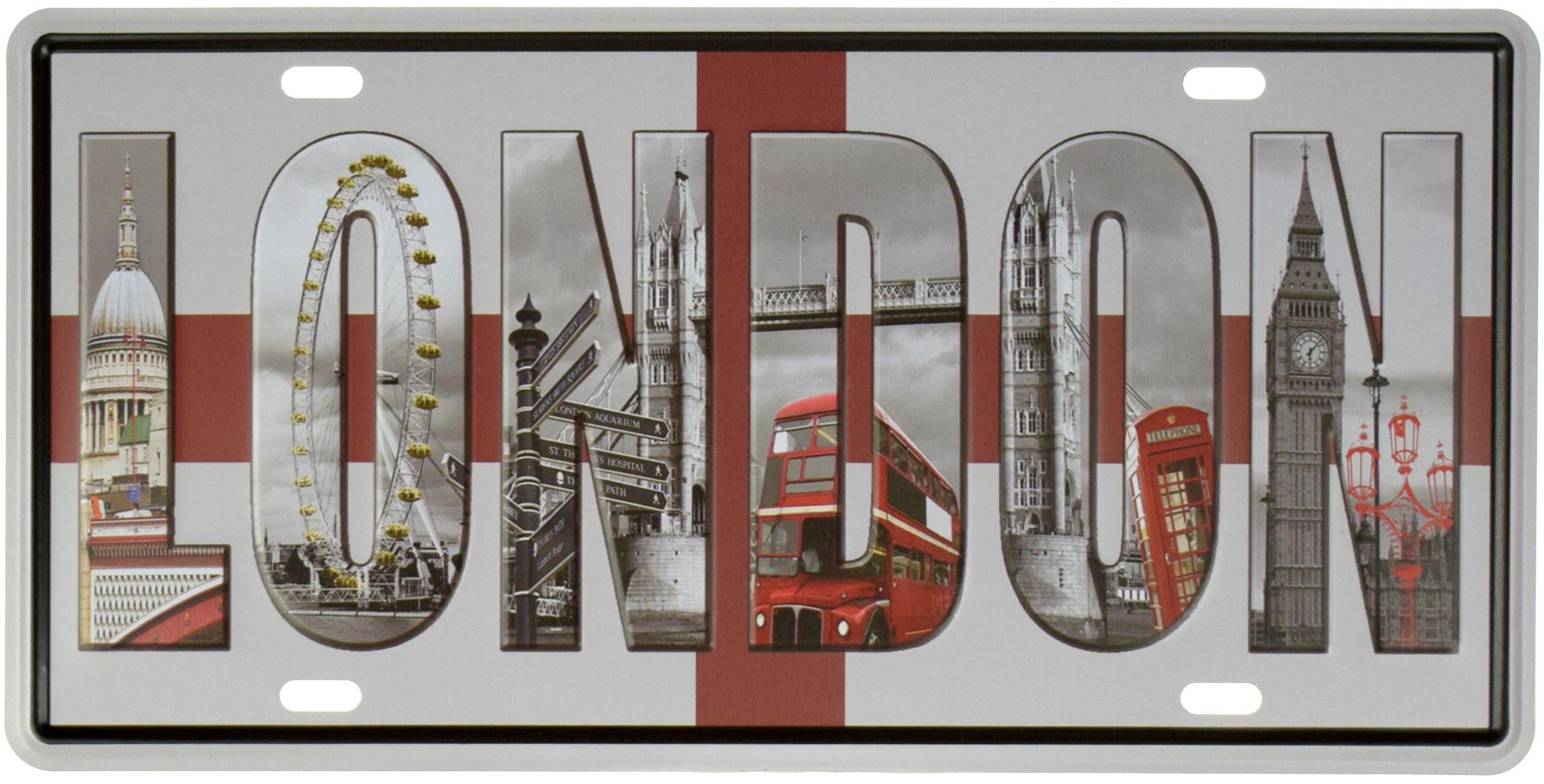 Табличка металева Лондон Національний Англійська Прапор/London 15x30 см